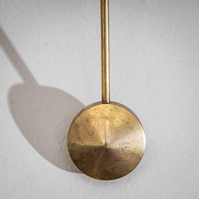 Metal Set of Four Brass Wall Candle Holders Mod. 607 by Pierre Forssell for Skultuna, 1970s For Sale - Image 7 of 8