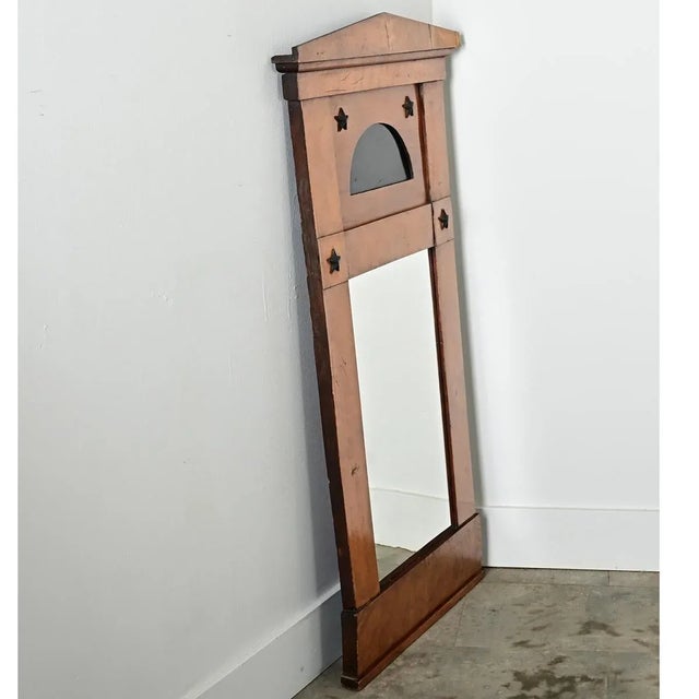 Wood French 19th Century Birch Biedermeier Trumeau For Sale - Image 7 of 8