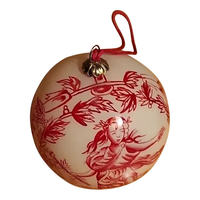 1990s Pierre Deux French Country Glass Christmas Ornament For Sale