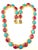 Gemstone Bochic "Capri" Vintage Ruby, Turquoise & Diamond Necklace & Earrings Set 18K Gold For Sale - Image 7 of 18