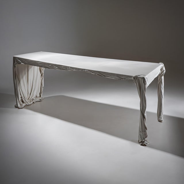 Light Gray Dining Table in the Form of a Draped Cloth by Marzio Cecchi, Italy, Mid-1970s For Sale - Image 8 of 10