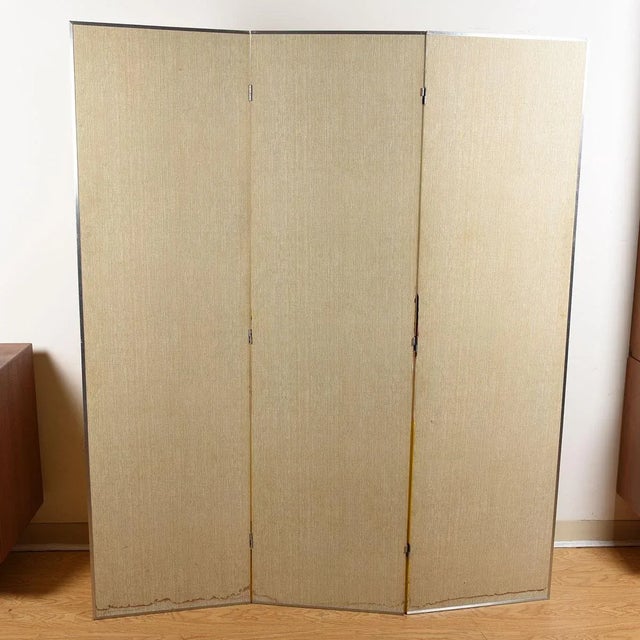 Mid Century Modern Abstract Large Painted Screen / Room Divider | Chairish