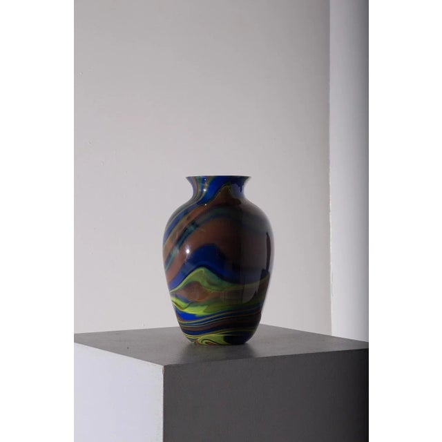 Postmodern Murano Glass Vase by Ottavio Missoni, Italy, 1980s, in Flawless conditions. Designed 1980 to 1989 I have...