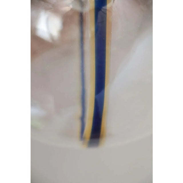 Italian Blue Wire Murano Glass Ball Pendant Lamp, 1970s For Sale - Image 10 of 13