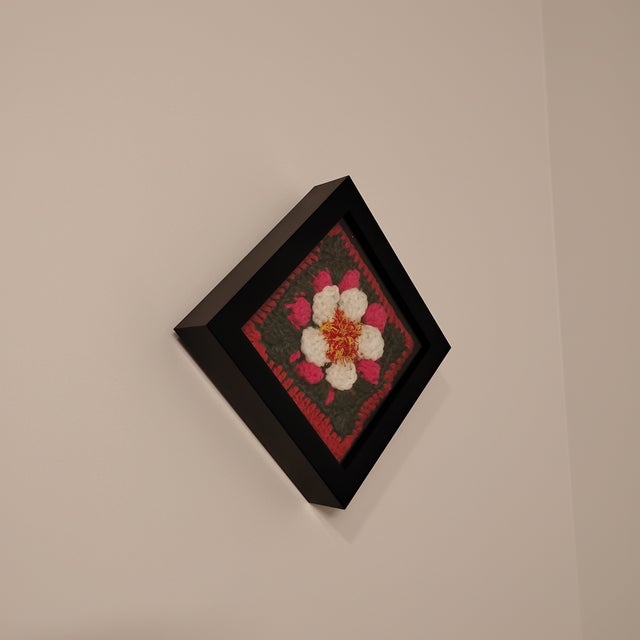 Arkansas Apple Blossom State Flower Fiber Art For Sale In New York - Image 6 of 8