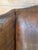 Brown Pair of English Georgian Style Wingback Armchairs - Distressed Brown Leather For Sale - Image 8 of 17
