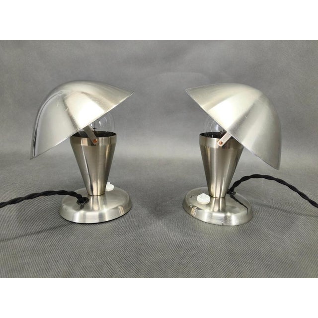Bauhaus Adjustable Table Lamps in Chrome, 1930s, Set of 2 For Sale - Image 6 of 11