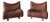Vintage Cognac Leather Sling Lounge Chairs – Pair For Sale