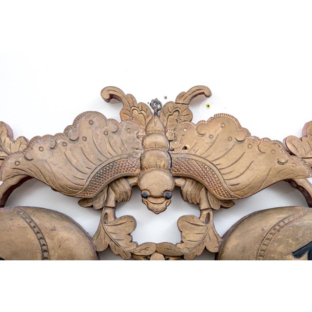 Early 20th Century Vintage Decorative Chinese Hanging Carved Wooden Panel For Sale - Image 5 of 11