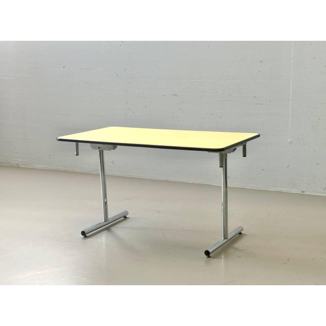 Yellow Folding Table from Kelko, 1980s For Sale - Image 4 of 14