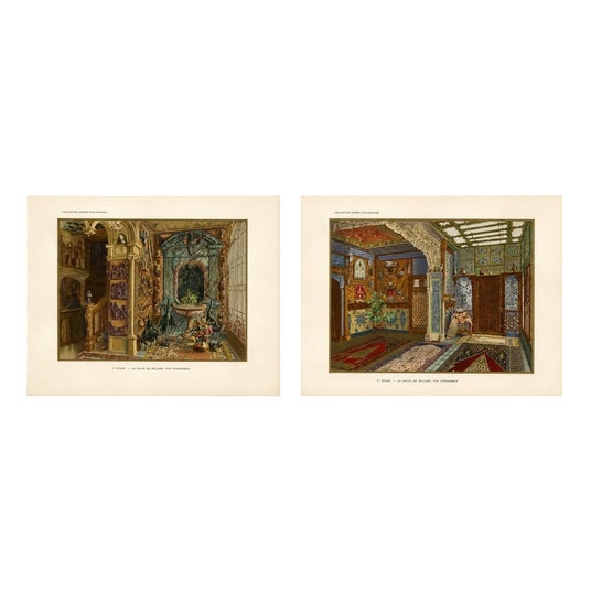 Henry dAllemagne, Interior Studies with Islamic Ornament and Architecture, 1900s, Print on Paper For Sale