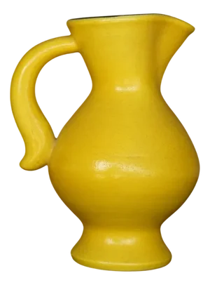 Ceramic Yellow Pitcher Jug by Pol Chambost, France, 1950s