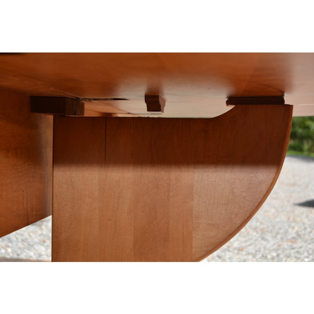 Vintage Watertown Slide Mid Century Maple Wood Extending Drop Leaf Dining Table W/ 3 Leaves For Sale - Image 16 of 18