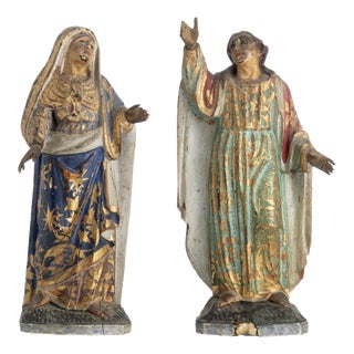Sacred Art Images of Calvary, 1800s, Set of 2 For Sale