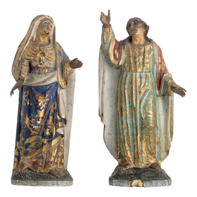Sacred Art Images of Calvary, 1800s, Set of 2 For Sale