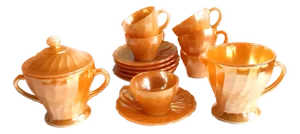 Fire King Coffee Service from Anchor Hocking, 1940s, Set of 8