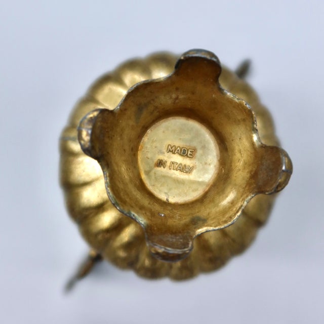 Gold Vintage Italian Gilt Metal Bud Vase For Sale - Image 8 of 9