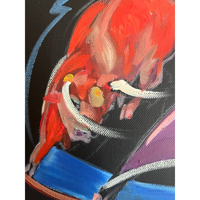 Tango in the Moonlight by Alfred Cockel, Original Acrylic on Canvas For Sale - Image 10 of 10