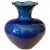 Blue Large Antique Art Nouveau Awaji Pottery Vase With Blue Monochrome Glaze For Sale - Image 8 of 8