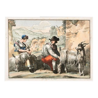 The Goatherd in Tivoli - Etching by Bartolomeo Pinelli - 1819 1819 For Sale