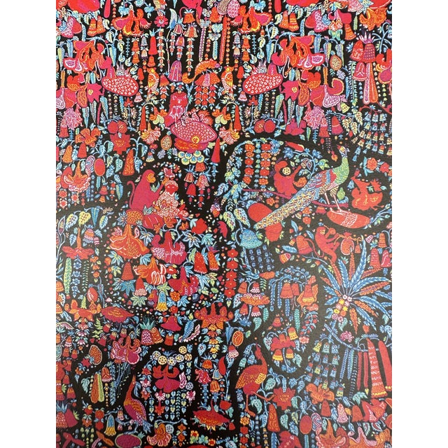 Vintage Framed Authentic Original Hermès Art Advertisement Lithograph Featuring Hermès "Légende Moghole" Silk Scarf For Sale In Miami - Image 6 of 8