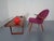 A gently organically shaped armchair by Kurt Olsen from the 1950s. The upholstery has been completely renewed, and the...