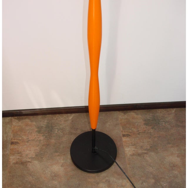 Wood Postmodern Orange Floor Lamp, 1990s For Sale - Image 7 of 12