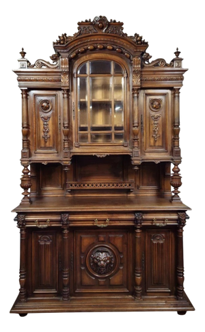 Renaissance Style Carved Cupboard, 1800s