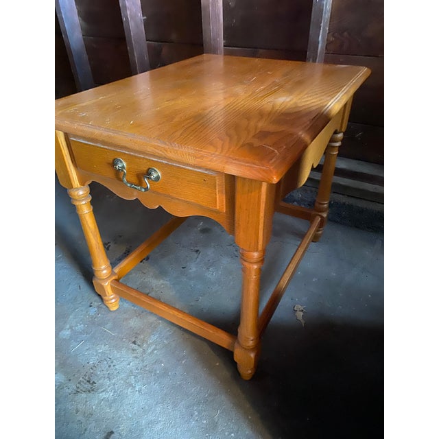 Ethan Allen Small Table Walnut Chairish