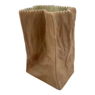 1970s Tapio Wirkkala "Paper Bag" Porcelain Vase for Rosenthal For Sale