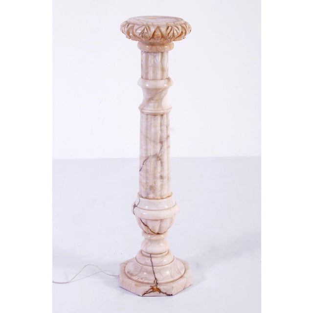 Italian Marble Column with Lighting, 1950s For Sale - Image 17 of 18