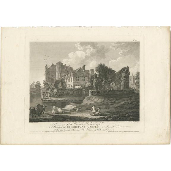 Late 18th Century Byrne, The Beverston Castle, 1778, Print on Paper For Sale - Image 5 of 5