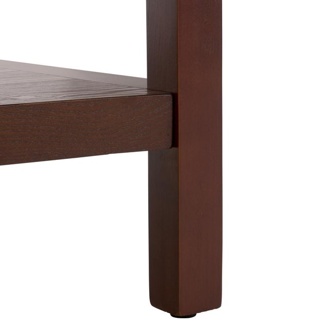 Early 21st Century Omara 1 Shelf Side Table in Walnut For Sale - Image 5 of 8