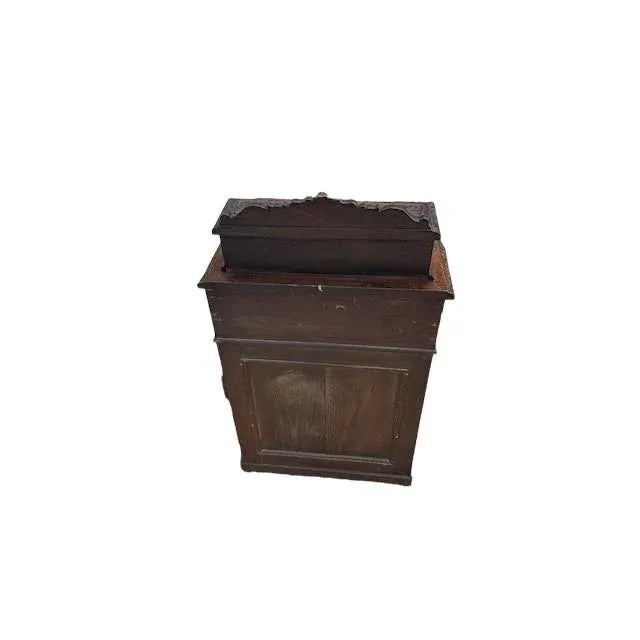 Brown 19th Century English Carved Oak Davenport For Sale - Image 8 of 12