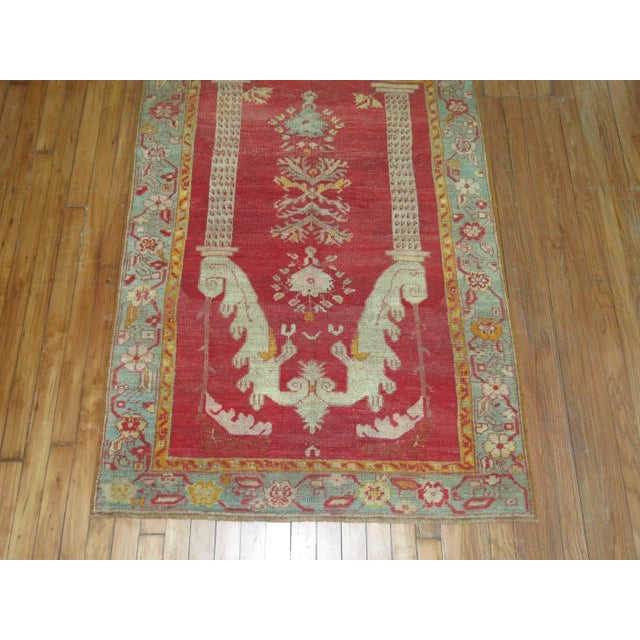 Late 19th Century Late 19th Century Antique Zabihi Collection Turkish Prayer Fine Red Rug - 3'5" x 5' For Sale - Image 5 of 6