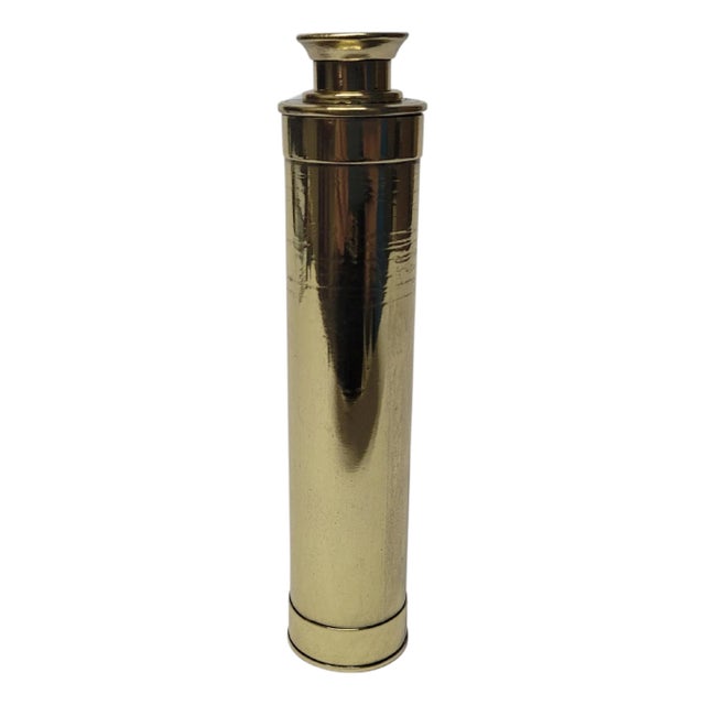 Small Solid Brass Ship Captains Telescope For Sale