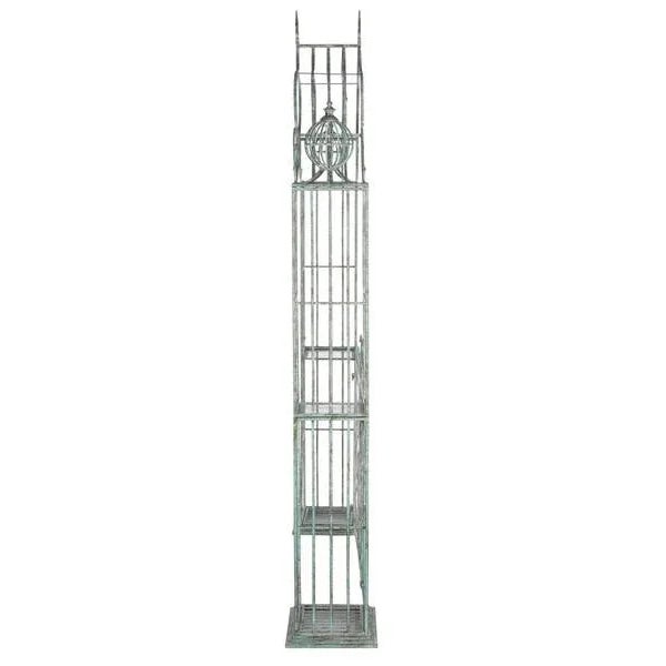 Metal Outdoor Beatrix Arbor - Antique Green For Sale - Image 7 of 11