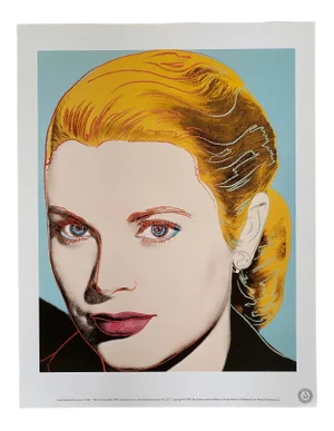 1989 Andy Warhol Estate "Grace Kelly" Familiar Faces Vintage Pop Art Lithograph Print