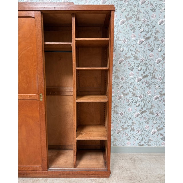 Large Parisian Wardrobe with Sliding Doors, 1940s For Sale - Image 14 of 16
