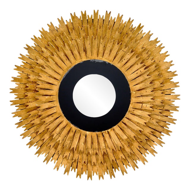 Grand, Spanish Sunburst Mirror, Gold Leafed For Sale