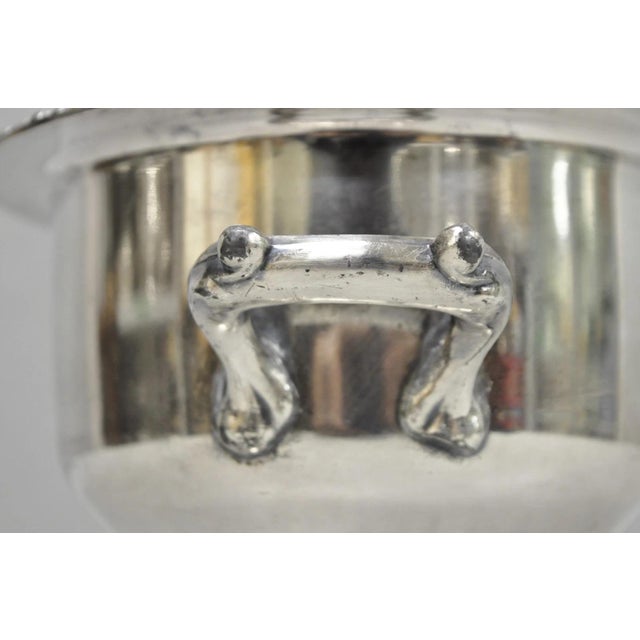 Mid 20th Century Vintage English Regency Style Silver Plated Low Champagne Chiller Ice Bucket For Sale - Image 5 of 16
