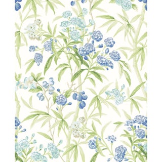 The House of Scalamandré Lanai Wallcovering, Lagoon For Sale