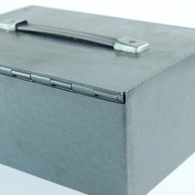 Vintage Steel Safe Deposit Box, Czechoslovakia, 1980s For Sale - Image 6 of 13