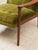 Westnofa Furniture Mid 20th Century Styled After Solid Teak Westnofa Norway Olive Green Mohair Lounge Chair For Sale - Image 4 of 9