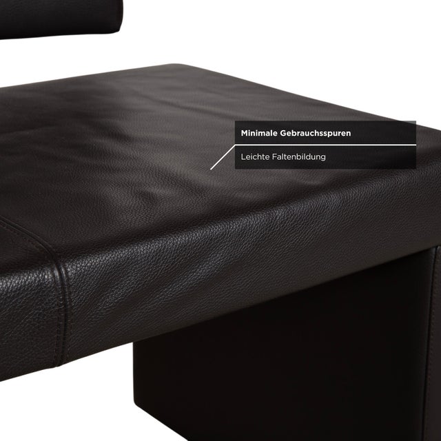 Brown Leather 620 Bench in Brown from Rolf Benz For Sale - Image 8 of 14