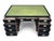 Antique British Campaign Style Executive Desk With Green Leather Writing Top For Sale In Los Angeles - Image 6 of 15