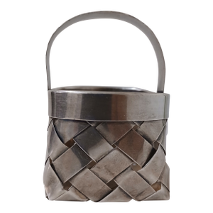 Cartier Sterling Silver Mini Hand Woven Basket
