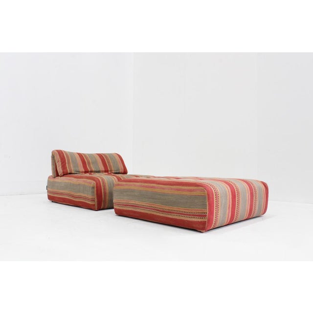 Textile Set of Vintage Voyage Immobile Lounge Chair and Ottoman from Roche Bobois, 2000s For Sale - Image 7 of 10