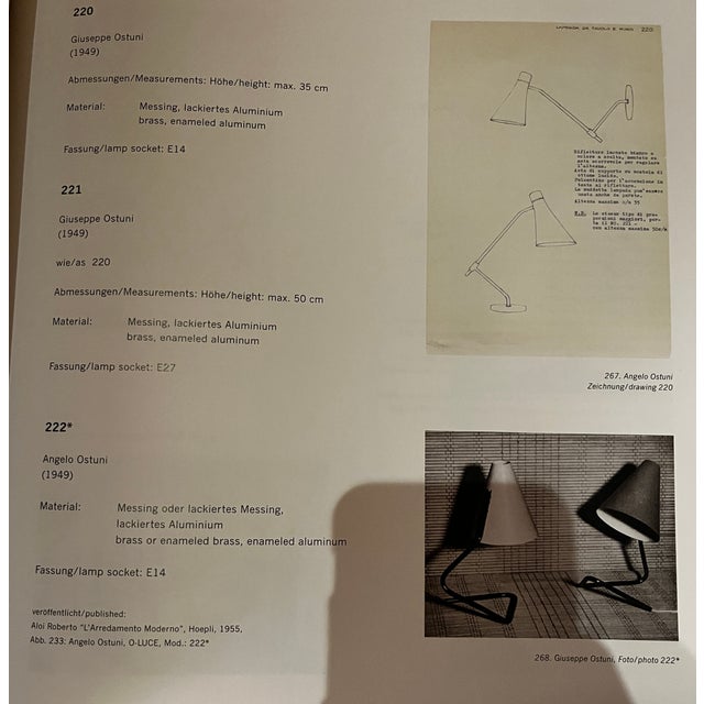 1950s Giuseppe Ostuni Red Conical Table Lamp for Oluce For Sale - Image 17 of 18