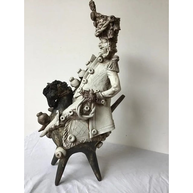 Ceramic Signed Ceramic Russian Cossack on Horse For Sale - Image 7 of 13